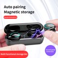 thumbnail image 3 of Sidaley Mini auriculares intrauditivos Bluetooth 5,0 impermeables auriculares manos libres inalámbricos 8D sonido estéreo auriculares deportivos Cables de audio/vídeo negro, 3 of 6