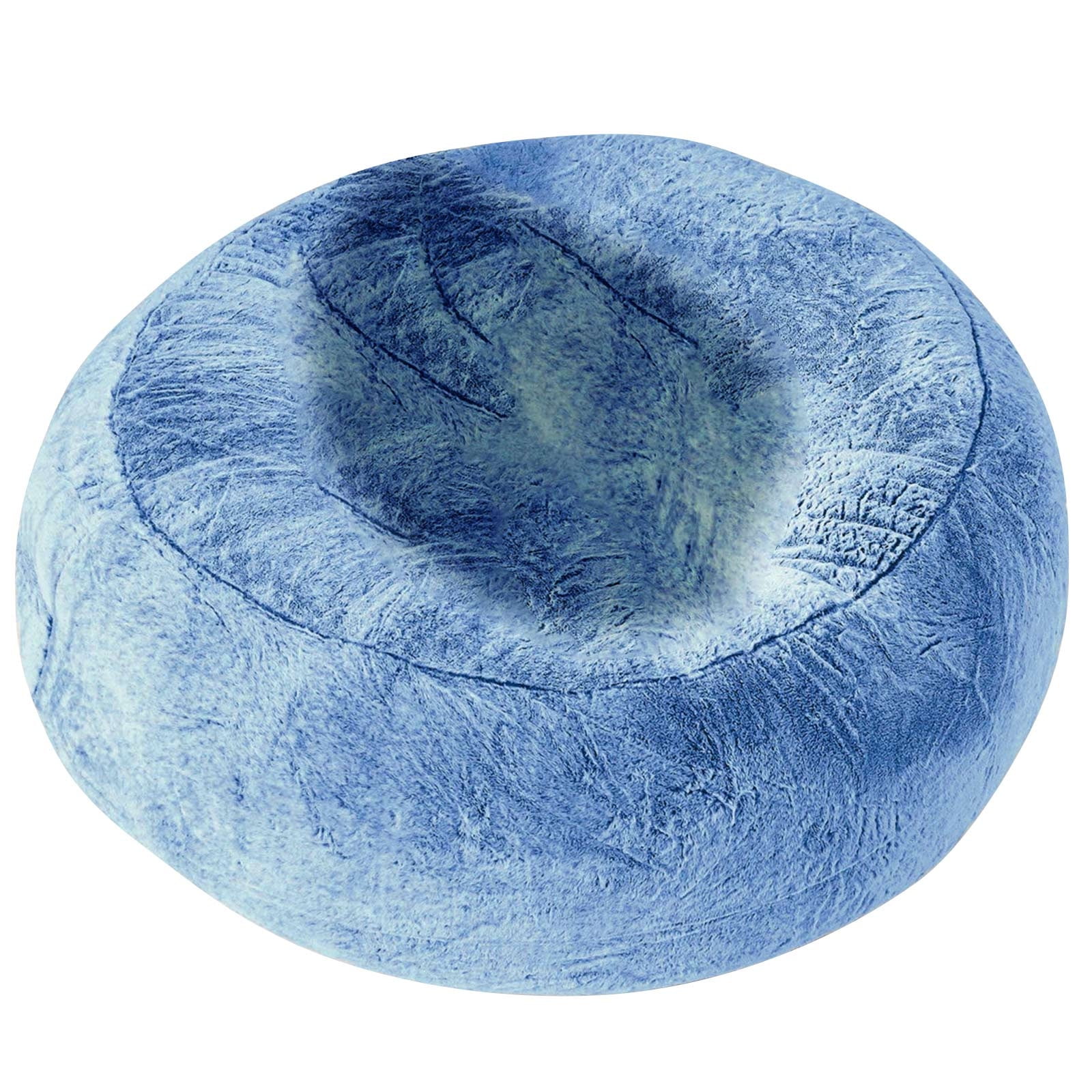 BGZLEU Bean Bag Chair Cover(it was only a Cover, not a Full Bean Bag) Chair Cushion, Big Round Soft Fluffy PV Velvet Sofa Bed Cover, Living Room Furniture, Lazy Sofa Bed Cover,4.5ft Purple