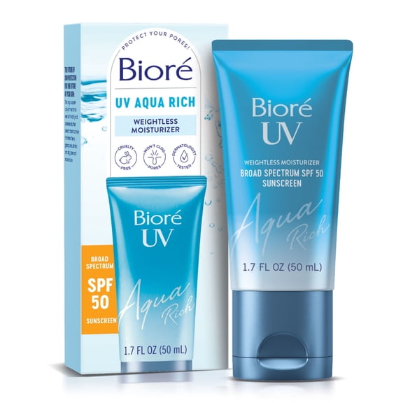 Biore UV Aqua Rich Daily Hydrating Facial Moisturizer Sunscreen - SPF 50 - 1.7 fl oz