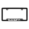 Jeep SRT-8 Black Coated Metal Bottom Engraved License Plate Frame Holder