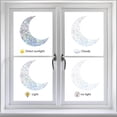 thumbnail image 4 of Waterproof PVC Laser No-Glue Stickers Static Cling Frosted Rainbow Window Decals 3D Sun Blocking for Glass Moon & Star Patterns 4~20x4~15.5x0.02cm 12pcs/bag, 4 of 9