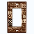 thumbnail image 2 of Metal Light Switch Wall Plate Outlet Cover (Coffee Shop Cafe Restaurant Sign Brown Beige Light - Single Rocker), 2 of 2