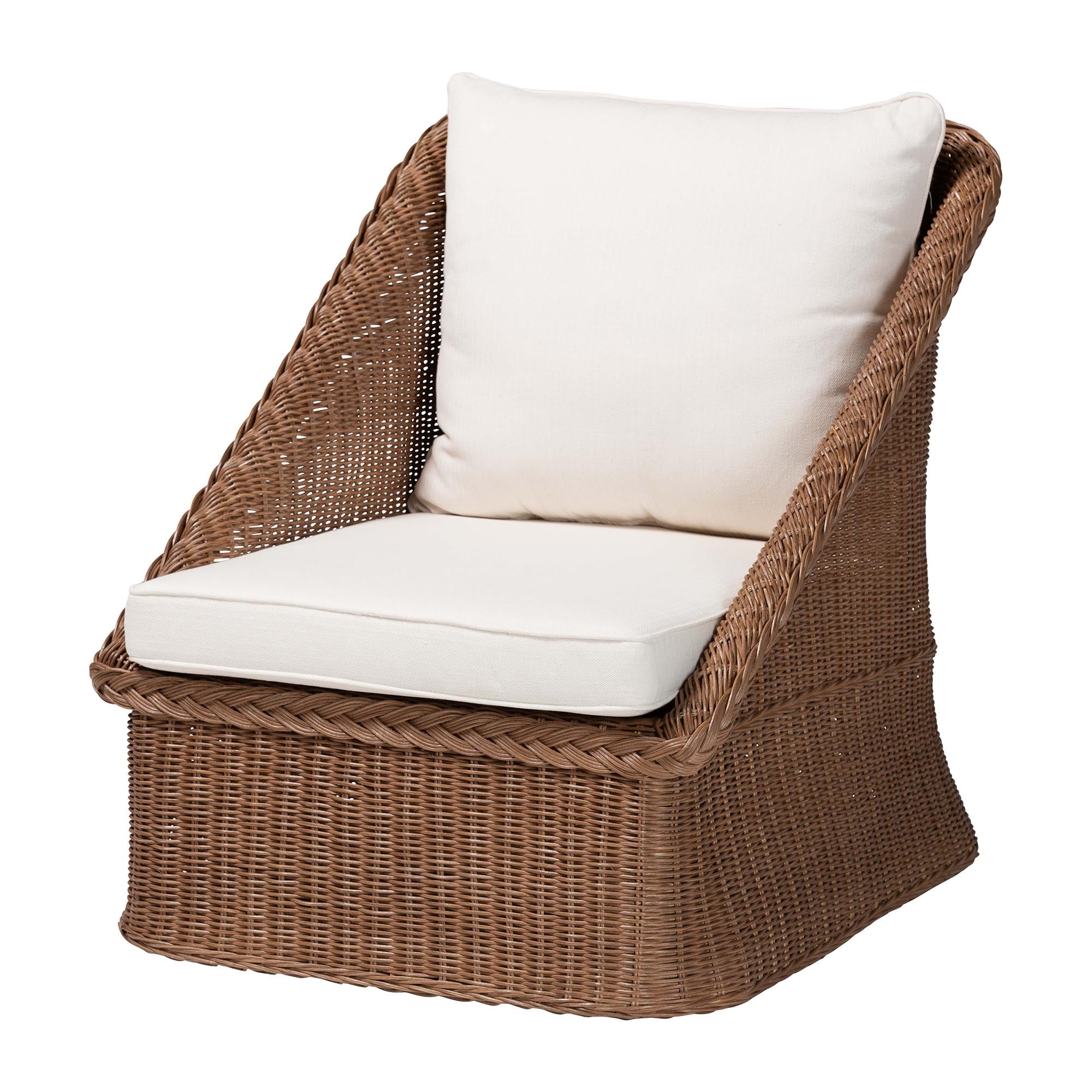 bali & pari Derris Boho Arm Chair, Peanut Brown