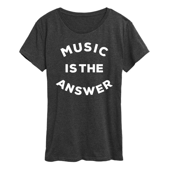 Instant Message - Music Is The Answer Short Sleeve Graphic T-Shirt