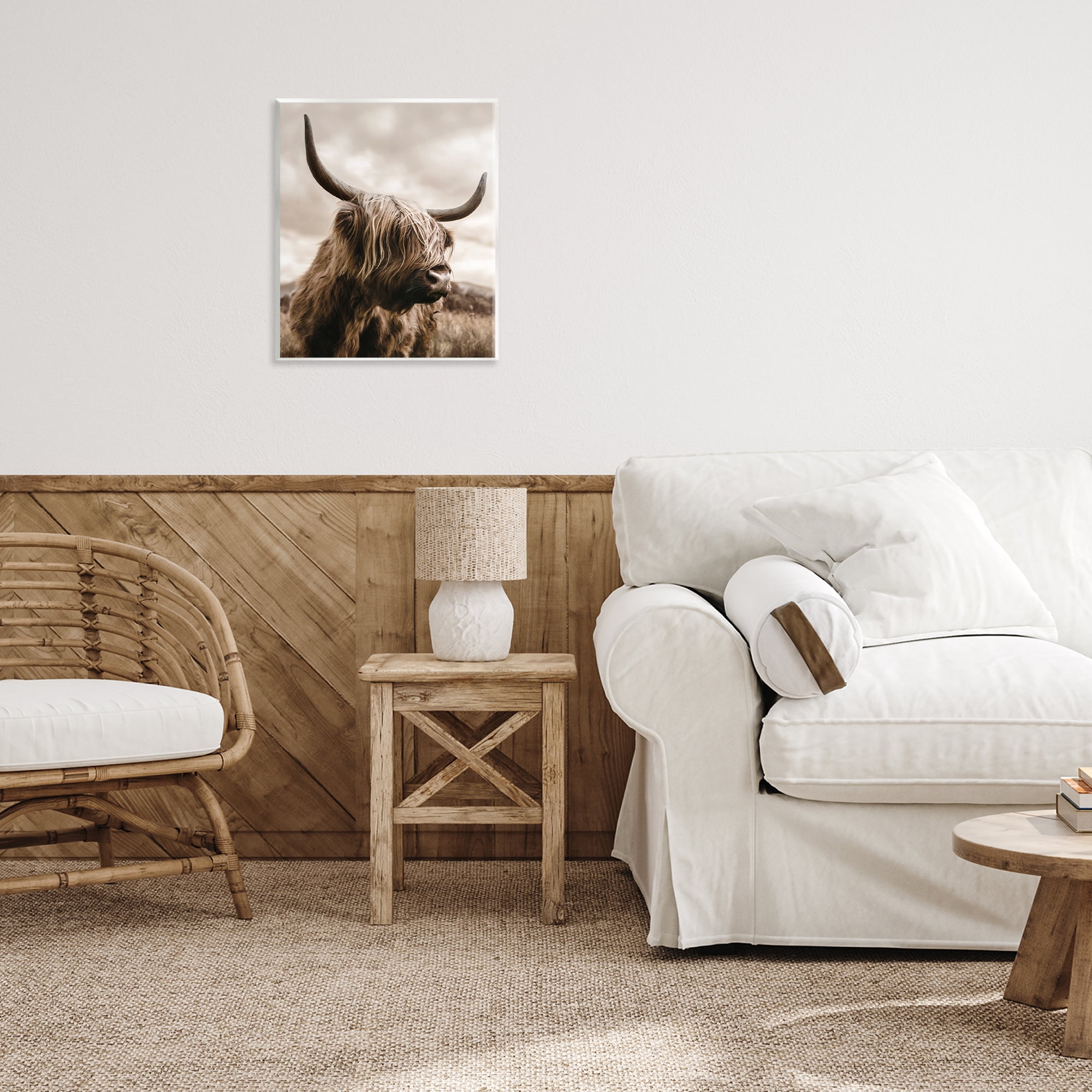 Stupell Industries Highland Cow on Windswept Moor Wall Plaque Art, design by CAD Designs