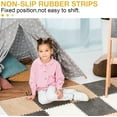 thumbnail image 6 of 12 Pcs Plush Interlocking Carpet Tiles, Non-Toxic Shaggy Foam Carpet Tiles for Toddler Baby, Anti-Slip, EVA Foam Interlocking Tiles for Floor, Nursery, Playroom, Grey, 6 of 7