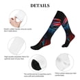 thumbnail image 5 of Lsque Colorful Betta Fish Pattern Sport Compression Socks for Men & Women 15-20 mmHg Knee High Nurse Pregnant Running Medical and Travel Athletic, 5 of 6