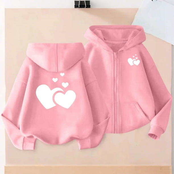 Sudadera deportiva informal con capucha y manga larga con estampado degradado para niños y niñas, de poliéster