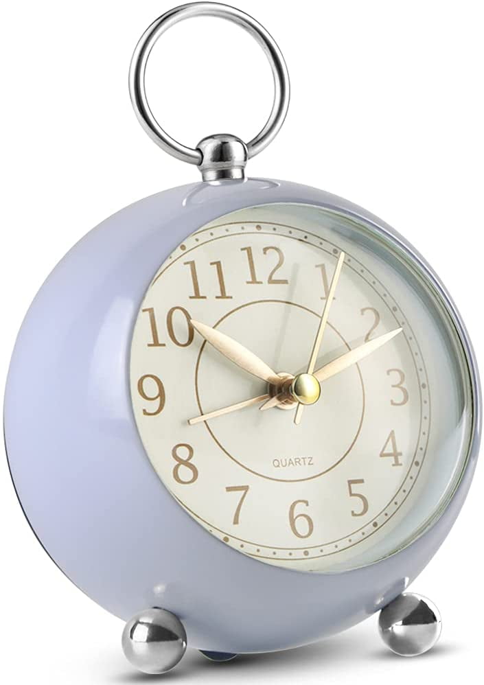 Lafocuse Pink Unicorn Alar Clock For Girls With Twin Bell Silent Non Ticking Bedside Table