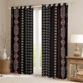 thumbnail image 2 of jejeloiu Southwestern Aztec Geometric Black Out Curtains,Rustic Western Boho Curtains Pack of 2 (42x63 Each),Triangle Plaid Circular Bedroom Curtains For Adult,Ultra Soft Home Decor, 2 of 6