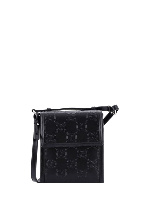 Pre-Owned Flap Crossbody Bag GG Embossed Perforated Leather Small By Rebag