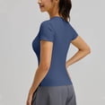 thumbnail image 2 of ZUKMRJPC Women Workout Shirts Short Sleeve Crewneck Athletic Compression Tops Stretchy Slim Fitted Gym Baselayer Yoga Running T-Shirts, 2 of 5