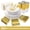 Gold, variant on 350Pcs Gold Plastic Plates Sets - Dinnerware Sets for 50 Guests,Decorative Plates for Festival Wedding Party