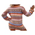 thumbnail image 2 of Robe Moulante Mini pour Femmes Boho Manches Longues Col Rond Robe Ajourée, 2 of 8