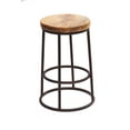 thumbnail image 1 of Benzara Tabouret de Comptoir Rond Style Port Urbain Chic, 1 of 5
