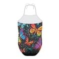 thumbnail image 2 of FOR U DESIGNS Colorful Butterfly Girls Halter Swimsuit with Adjustable Neck Strap Novelty Sleeveless Bathing Suit for Kids Teens 3-4T Soft One Piece Swimwear, 2 of 6