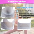 thumbnail image 2 of Seamless Support Wireless Comfort Bra - 3pc - Breathable Mesh Design, Anti-Chafing, Removable Pads, & Versatile Stretch Sports Freedom Bra - Lavender - X-Large - 5 Star Super Deals, 2 of 9