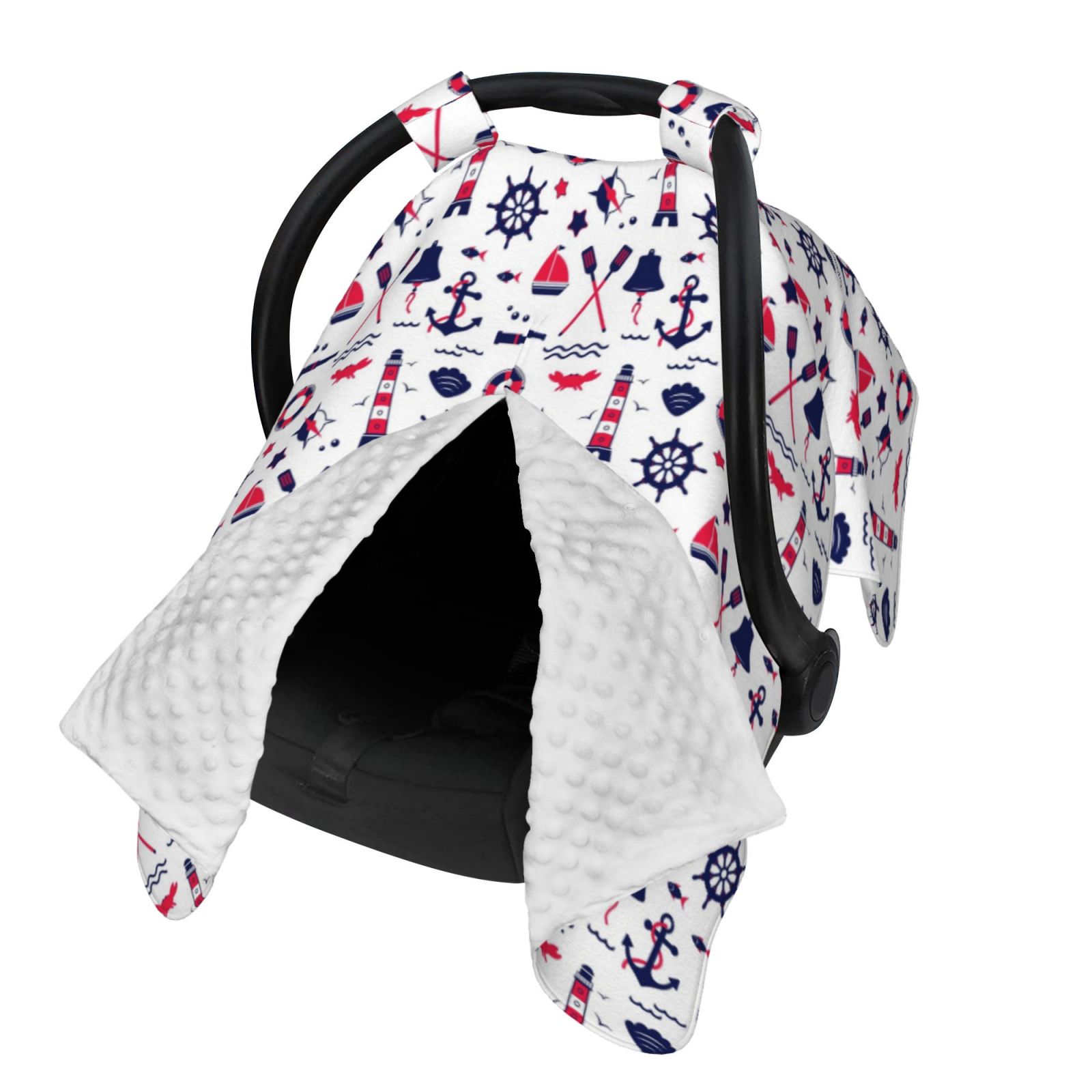 Naloa Sailing Marine Travel Baby Car Seat Cover, Breathable Baby Carrier Cover, Multiuse Baby Carrier Cover & Nursing Breastfeeding Cover