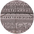 thumbnail image 1 of Ahgly Company Indoor Round Mid-Century Modern Silver Pink Pink Area Rugs, 8' Round, 1 of 6