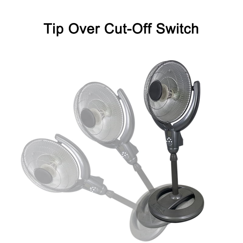 Buy Optimus H4501 14 Adjustable Oscillating Pedestal Dish Heater w/ Remote Control Online at