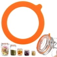 thumbnail image 2 of ZOURIH 4 Pcs 4.5 inches Diameter Rubber Seals for Glass Jars,Food Grade Airtight Replacemen Silicone Jar Gaskets,Leakproof Gasket Sealing Rings for Canning Mason Jars,Fits Most Sizes,Orange, 2 of 6