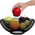 thumbnail image 2 of Frutero de metal negro de 25,5 cm. Frutero decorativo para frutas, verduras y pan. Para cocina, hogar, centros de mesa y encimeras., 2 of 5