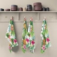 thumbnail image 5 of SKYSONIC Tropical Pineapple Flora Kitchen Towel 18"x28" Multifunction Hanging Towels, 4 Pack Kitchen Hand Towels Summer Palm Flowers Soft Absorbent Dish Towels Tea Bar Towels for Home Clean Decor, 5 of 7