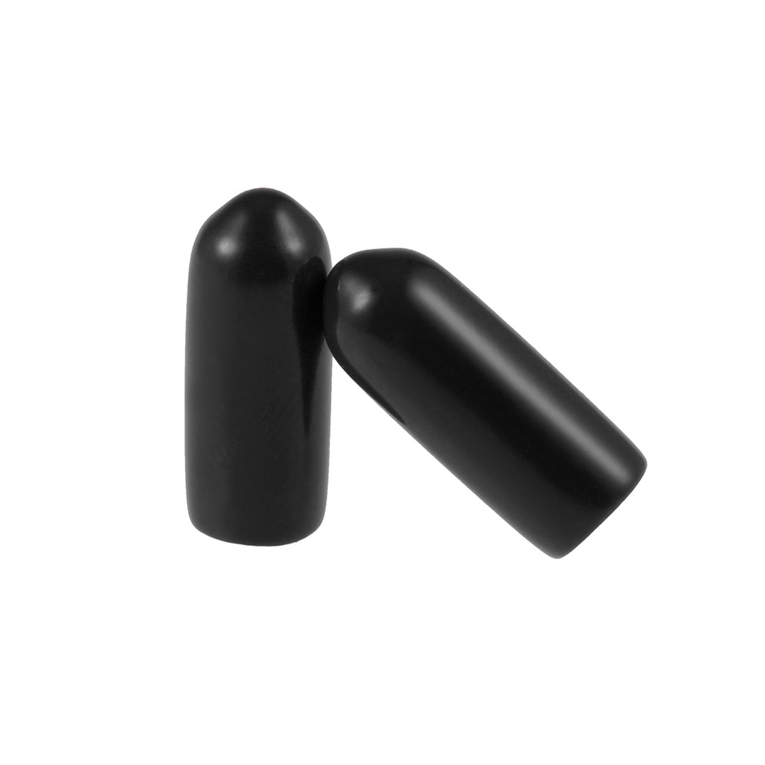 Uxcell 50pcs Rubber End Caps – 18mm ID Vinyl Round Screw Thread Protectors, Black Soft Caps For Tubing, Furniture Feet & Pipe Ends