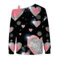 thumbnail image 6 of Penkiiy Women's Valentine's Day Heart Print Off The Shoulder Tops Long Sleeve T Shirts Loose Summer Blouse Shirt S Black, 6 of 6