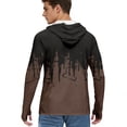 thumbnail image 5 of Trgacdwlo Color Block Men's UPF 50+ Sun Protection Hoodie Shirts Raglan Long Sleeve Rash Guard Mens Hiking Running Mens Fishing Shirts, 5 of 5