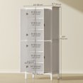 thumbnail image 3 of HOMCOM Kitchen Pantry with Sensor LED Light Pantry Storage Cabinet White, 3 of 8