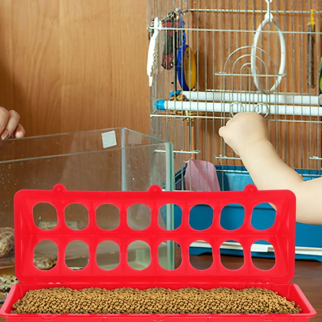 FOMIYES 2Ud Comedero Automático Plástico Para Gallinas Y Con Tolva Larga Y Tapa Fácil Para Jardín