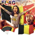 thumbnail image 2 of Cheering Flag Set with 10 Hand Waving Flags 3x5Ft Main Flag Festive Pattern Complete Kit for Sports Clubs Festival Activities Party Decor Event Hand Held Mini Flags for Fan Support Celebrations, 2 of 8