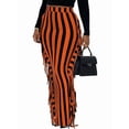 thumbnail image 6 of Green Camo Print Side Fringe Maxi Skirt Casual Bodycon Fit, 6 of 28