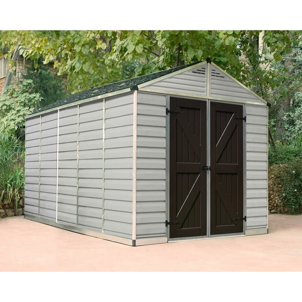 palram skylight storage shed - silver - walmart.com