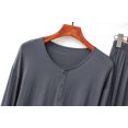 thumbnail image 3 of Richie House Pajamas Set Women Long Sleeve Button V-Neck Sleepwear Soft Pajama Pjs Set RHW4017, 3 of 6