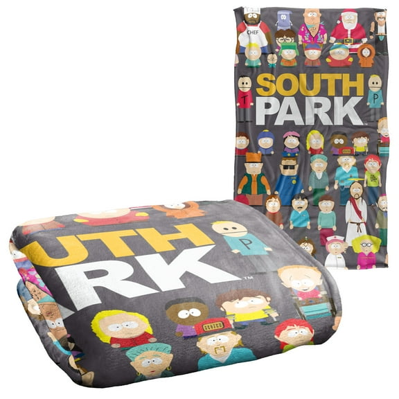 South Park Full Cast Silky Touch Super Soft Throw Blanket 36' x 58', Multi