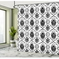 thumbnail image 4 of Ambesonne Floral Shower Curtain, Victorian Floral Art Pattern, 69"Wx70"L, Black, 4 of 4