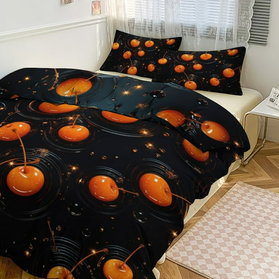 Fruit Bedding Set with Zipper Closure for Girls & Boys
