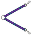 thumbnail image 1 of Buckle-Down Leash Splitter - CAPTAIN AWESOME Turquoise Checker Fuchsia - 1" Wide - 30" Length, 1 of 1