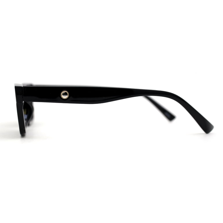 Retro 1990s Rectangle Cat Eye Vintage Sunglasses All Black  display picture 1