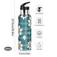 thumbnail image 5 of ALAZA Cute Daisy Flower Water Bottle Insulated Flask Stainless Steel Straw Lid 20 oz, 5 of 6