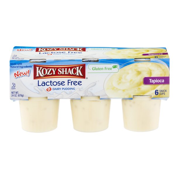 Kozy Shack Lactose Free GlutenFree Tapioca Pudding Cup, 4 Oz., 6 Count