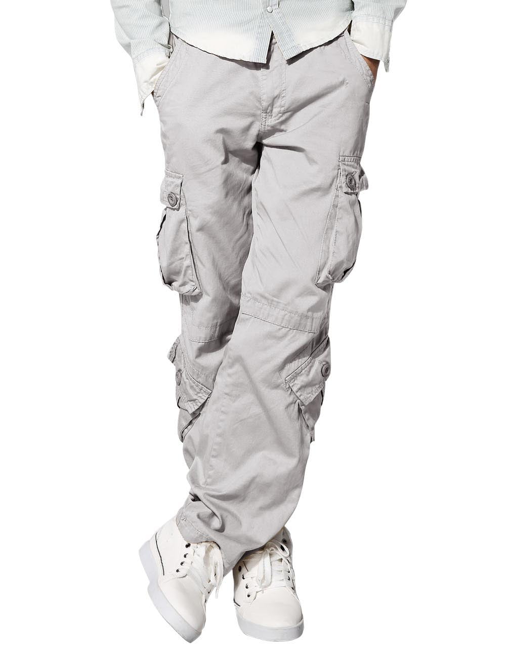 Matchstick Men's Casual Cargo Pants with Big Pockets for Work Outdoor