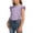 Purple, variant on CYRBOKO Girls Tank Tops with Flutter Sleeve, Side Drawstring Casual Pullover Crew Neck Summer T-Shirts Pink Size 7-8 T