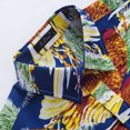 thumbnail image 4 of Blusa de camisa de manga corta con solapa de moda informal con patrón estampado para hombre Pompotops oipoqjl43398, 4 of 8