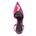 thumbnail image 3 of MATEO BY INC Womens Pink Slingback Goring Embellished Victoria Pointed Toe Stiletto Slip On Dress Pumps Shoes 5.5 M, 3 of 4