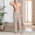 thumbnail image 5 of Vsdgher Rainbow Flowers Print Mens Pajama Pants Sleep & Lounge Pants, PJ Bottoms With elastic waistb and Pockets, 5 of 5