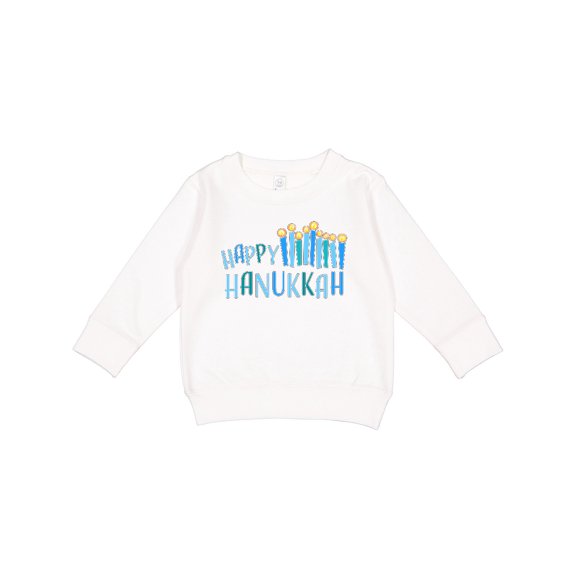 Inktastic Happy Hanukkah with Candles Toddler Sweatshirt