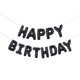 thumbnail image 1 of Bearachild Letrero de globo de feliz cumpleaños: inflado seguro y fácil, reutilizable y para colgar en la pared, no es fácil de reventar Kits de decoración para fiestas Negro, 1 of 6